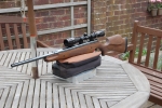 My AA Prosport 177 seems to shoot any pellet into the same 1" group , but with Daystate Li its pellet on pellet at 24 yds if I shoot it how it likes to be shot. Shown here before Birchwood Casey Gun oil treatment.Learning to shoot a springer can be quite humbling, with many fragile eureka moments. Looking for that reliable hold and balance is the holy grail. Prosport DSC_0499.jpg
